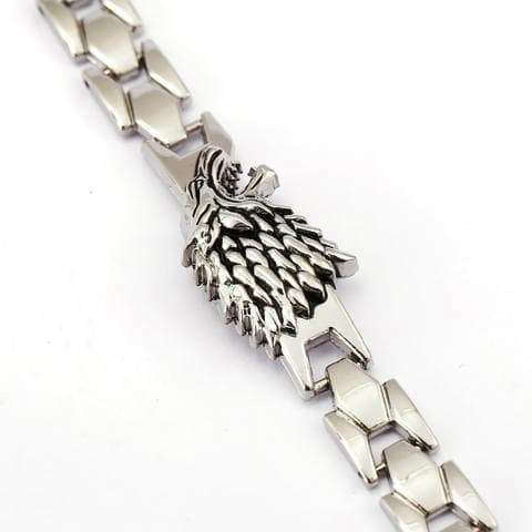 Bracelet Loup Motif (Acier)